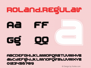 Roland Regular Version 1.000;PS 001.000;hotconv 1.0.38 Font Sample