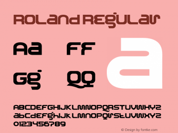 Roland Regular Version 001.000 Font Sample