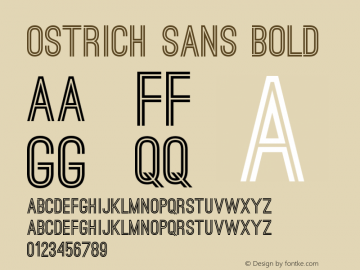 Ostrich Sans Bold Version 1.000 Font Sample