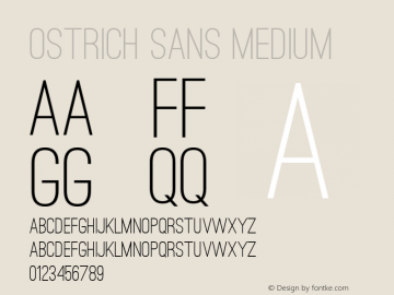 Ostrich Sans Medium Version 1.000图片样张