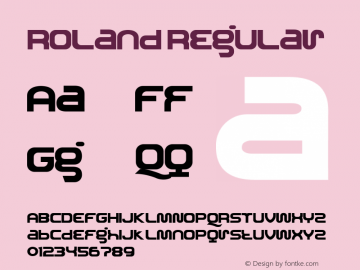 Roland Regular 001.000 Font Sample