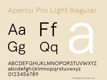 Apercu Pro Light Regular Version 1.001图片样张