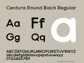 Centura Round Black Regular Version 1.00 March 26, 2012图片样张