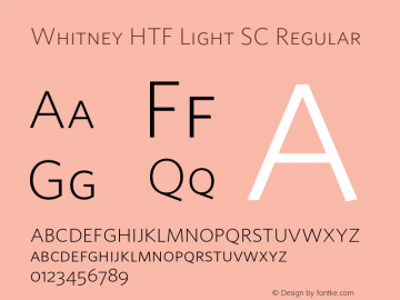 Whitney HTF Light SC Regular 001.000图片样张