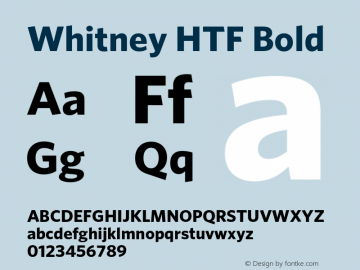 Whitney HTF Bold 001.000 Font Sample