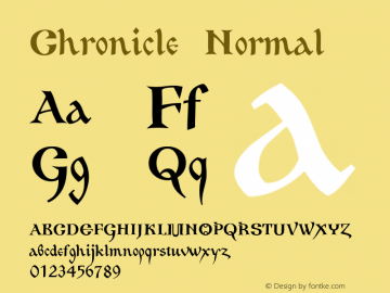 Chronicle Normal 1.0 Tue Apr 05 10:23:35 1994 Font Sample