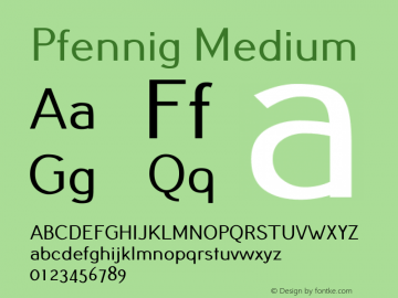 Pfennig Medium Version 20120410 图片样张