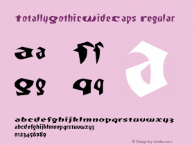 TotallyGothicWideCaps Regular Version 1.00 Font Sample