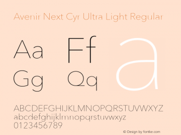 Avenir Next Cyr Ultra Light Font Avenirnextcyr Ultralight Font Avenir Next Cyr Font Avenirnextcyr Ultralight Version 1 00 Font Otf Font Sans Serif Font Fontke Com