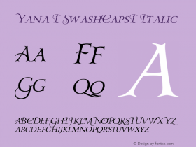 Yana I SwashCapsI Italic Version 1.000图片样张