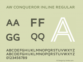 AW Conqueror Inline Regular Version 1.002 Font Sample