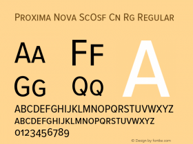 Proxima Nova ScOsf Cn Rg Regular Version 2.001图片样张
