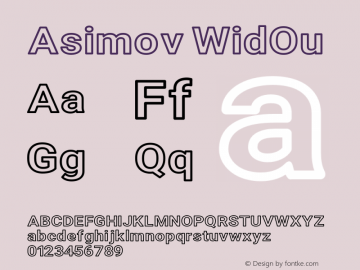 Asimov WidOu Version 2.000980; 2014 Font Sample