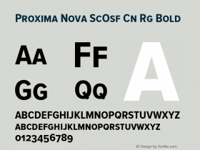 Proxima Nova ScOsf Cn Rg Bold Version 2.001图片样张