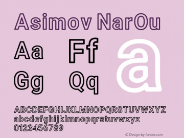 Asimov NarOu Version 2.000980; 2014 Font Sample