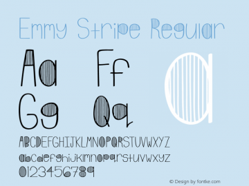 Emmy Stripe Regular Version 1.000 Font Sample