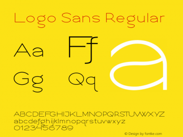 Logo Sans Regular Version .001 Font Sample