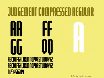 Judgement Compressed Regular Version 2.000 Font Sample