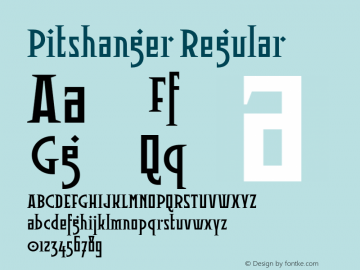 Pitshanger Regular Version 2.000 Font Sample