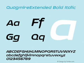 QuagmireExtended Bold Italic 001.000图片样张