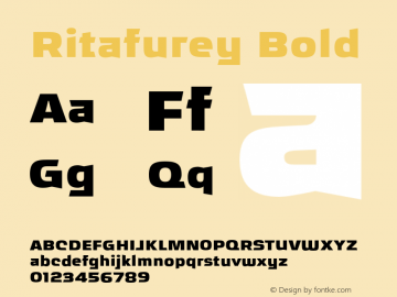 Ritafurey Bold 001.000 Font Sample