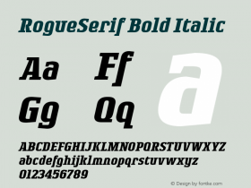 RogueSerif Bold Italic 001.000 Font Sample