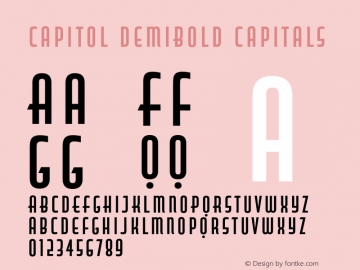 Capitol DemiBold Capitals Version 1.000 Font Sample