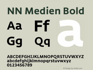 NN Medien Bold Version 1.00 Font Sample