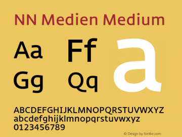 NN Medien Medium Version 1.00 Font Sample