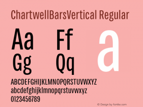 ChartwellBarsVertical Regular Version 7.504; 2012; Build 1024 Font Sample