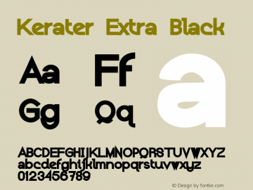 Kerater Extra Black Version 1.000 2011 initial release图片样张