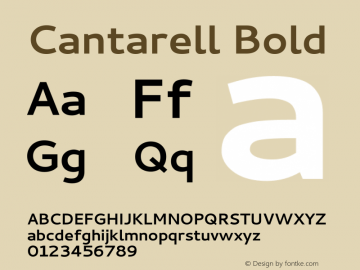Cantarell Bold Version 0.0.9 Font Sample