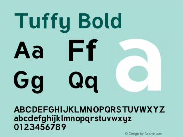 Tuffy Bold Version 001.280  Font Sample