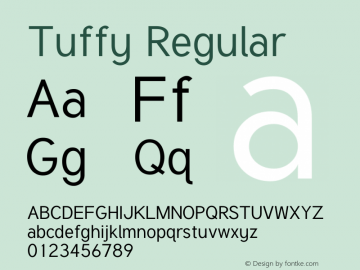 Tuffy Regular Version 001.280  Font Sample