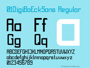 01DigiBoEckSans Regular 001.000 Font Sample