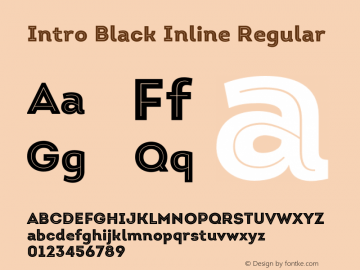 Intro Black Inline Regular Version 1.000;PS 001.001;hotconv 1.0.56图片样张