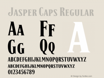 Jasper Caps Regular Version 001.901图片样张