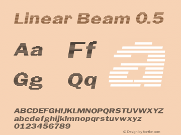 Linear Beam 0.5 0.5 Font Sample