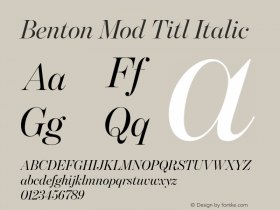 Benton Mod Titl Italic Version 001.001图片样张