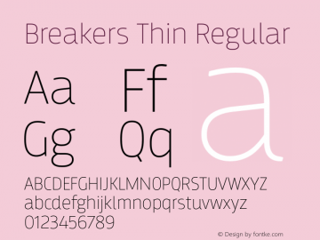 Breakers Thin Regular Version 001.000图片样张