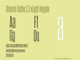 Dharma Gothic C ExLight Regular Version 1.000图片样张