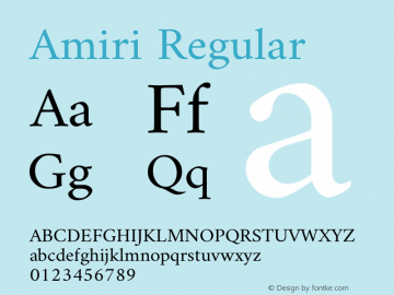 Amiri Regular Version 000.104图片样张