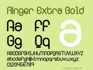 Ringer Extra Bold Version 001.000 Font Sample