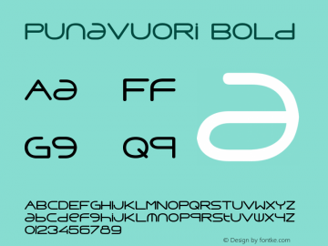 Punavuori Bold Version 1.000 Font Sample