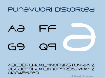 Punavuori Distorted Version 1.000 Font Sample