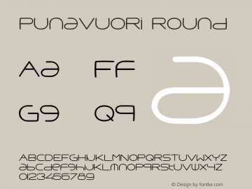 Punavuori Round Version 1.000 Font Sample