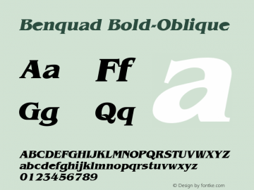 Benquad Bold-Oblique 1.0 Tue Sep 20 14:33:02 1994图片样张