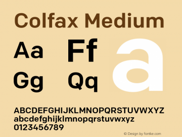 Colfax Medium Version 1.000图片样张