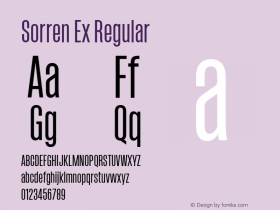 Sorren Ex Regular 1.000图片样张