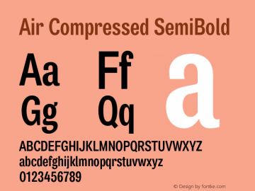 Air Compressed SemiBold Version 1.00图片样张